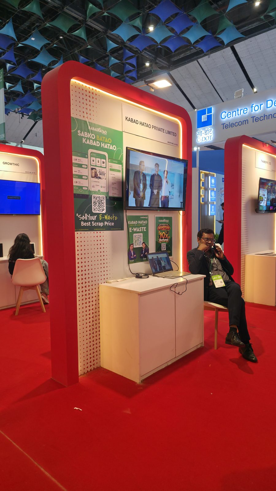 Kabad Hatao stall set up for visitors at IMC 2026.