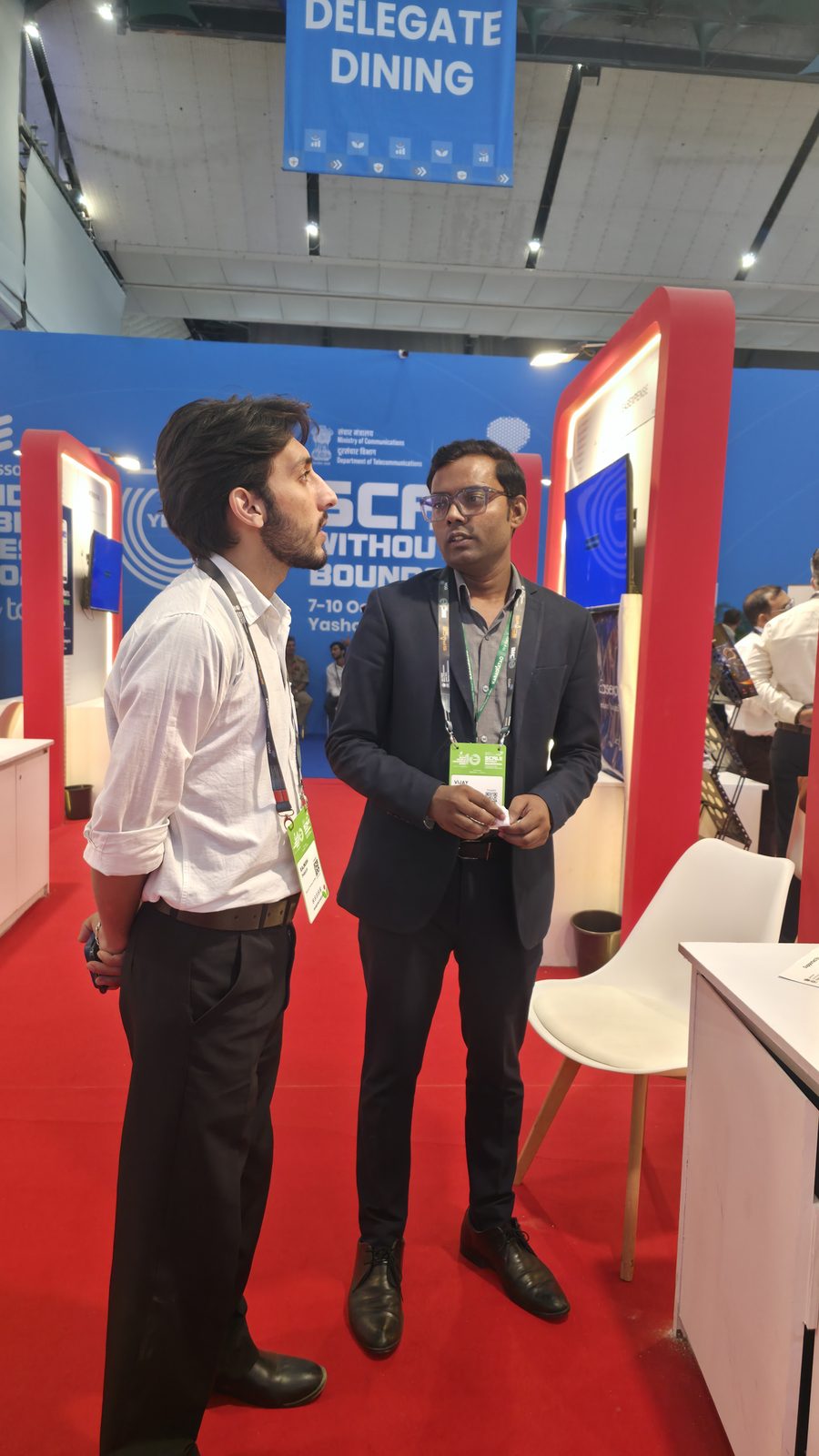 The show floor at India Mobile Congress, day 2.