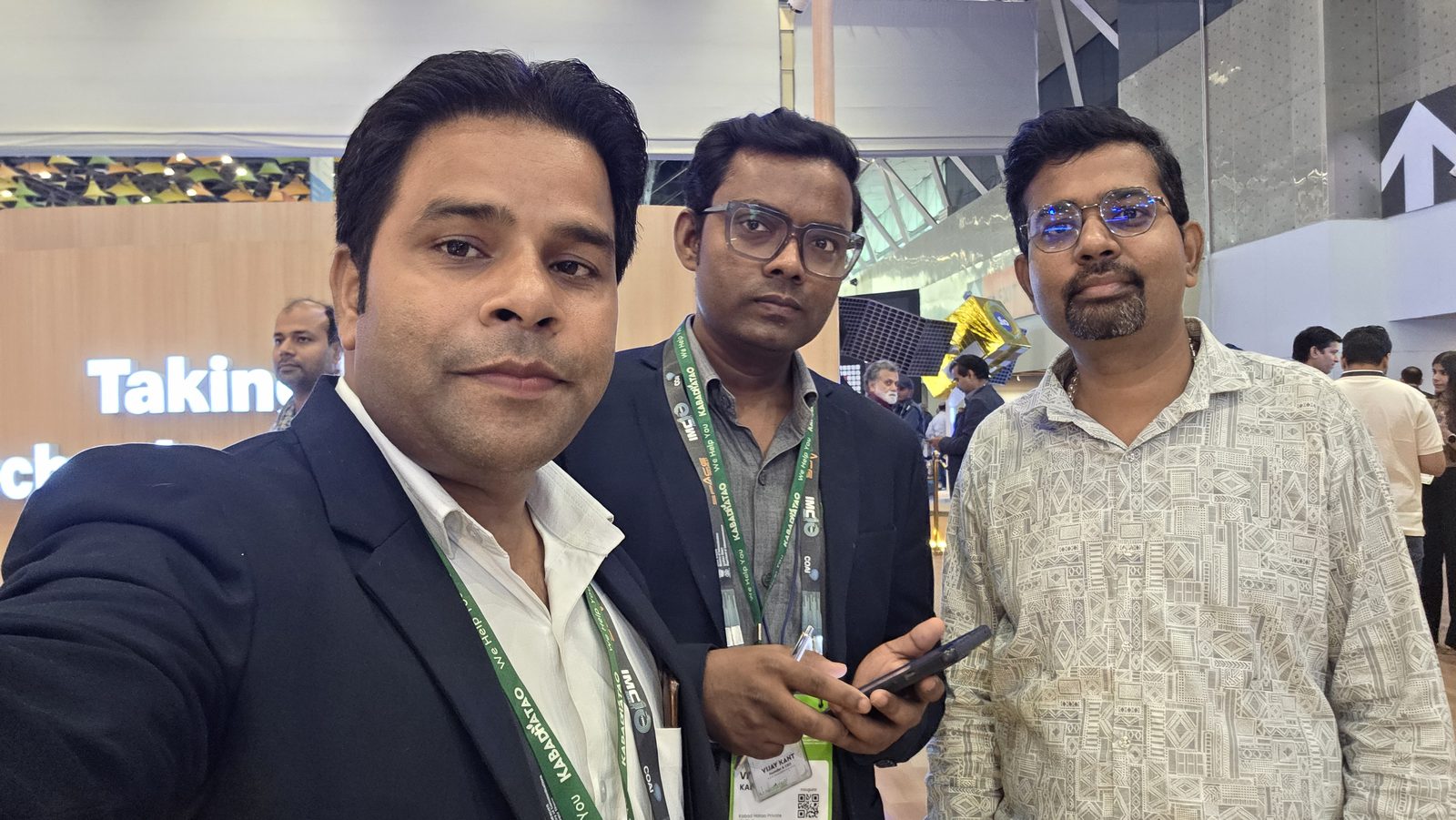 Kabad Hatao teammates on the IMC floor.
