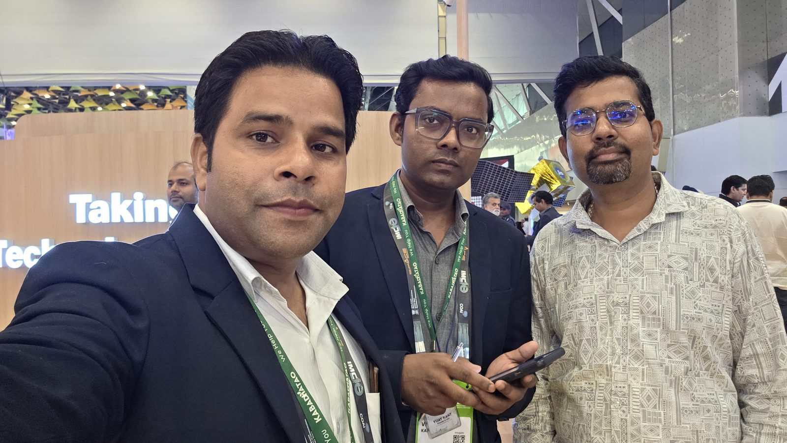 Kabad Hatao teammates on the IMC floor.