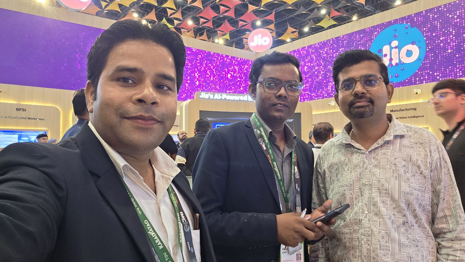Kabad Hatao teammates on the IMC floor.