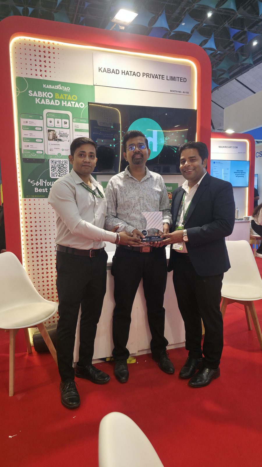 The Kabad Hatao team at booth AI-155.