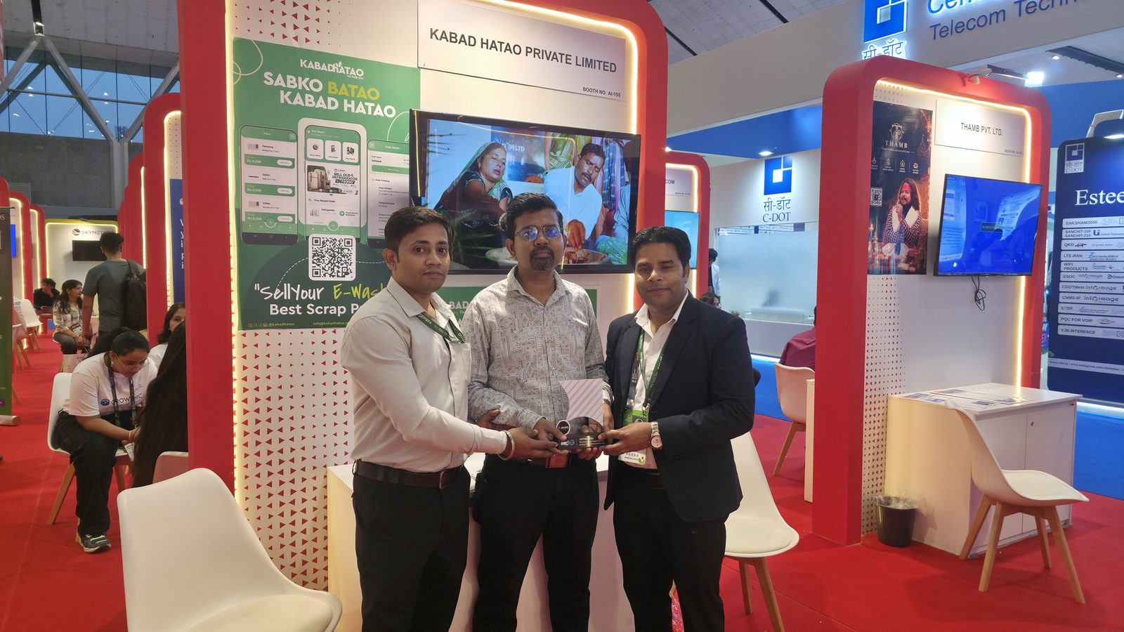 The Kabad Hatao team at booth AI-155.