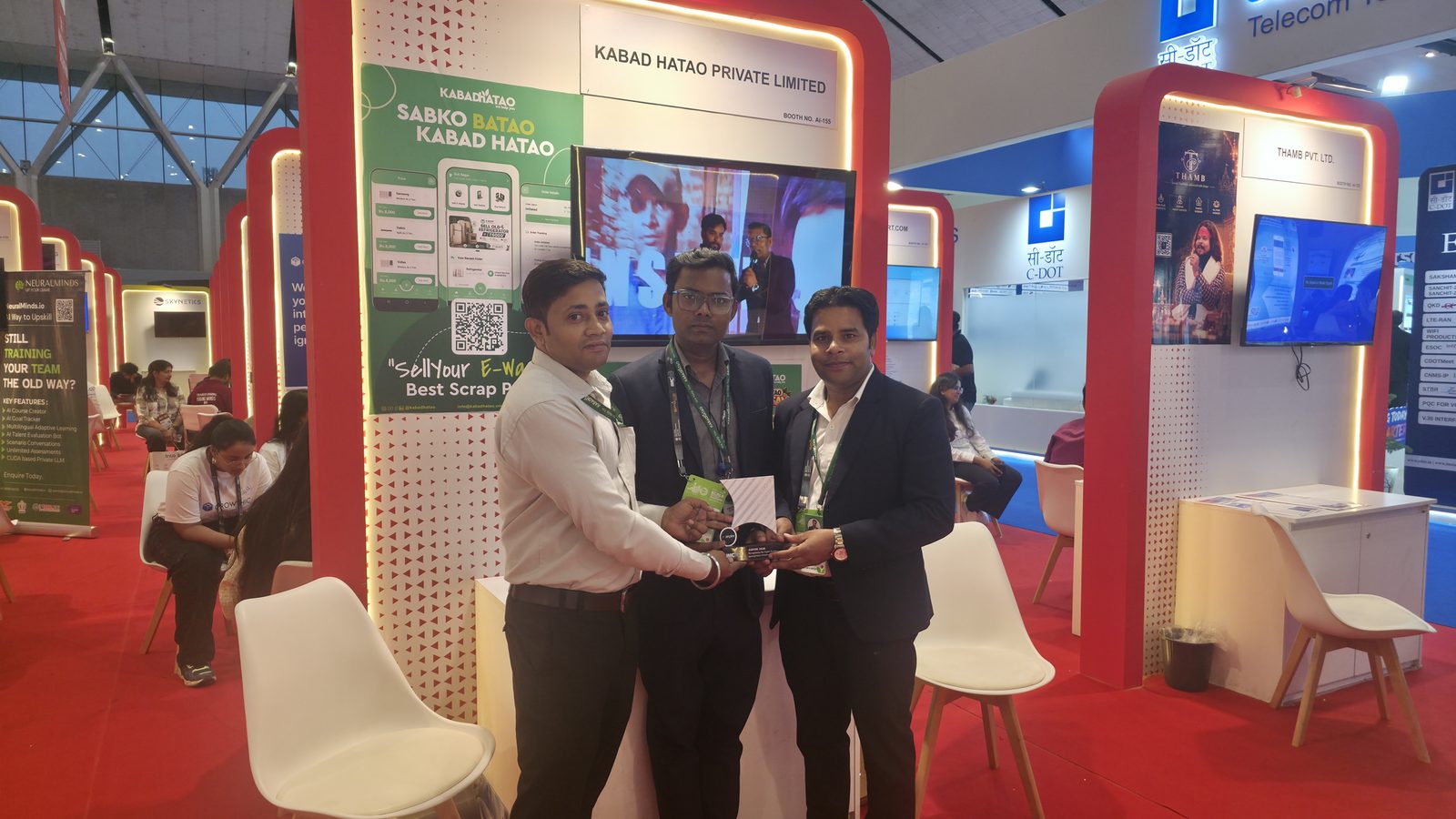 The Kabad Hatao team at booth AI-155.